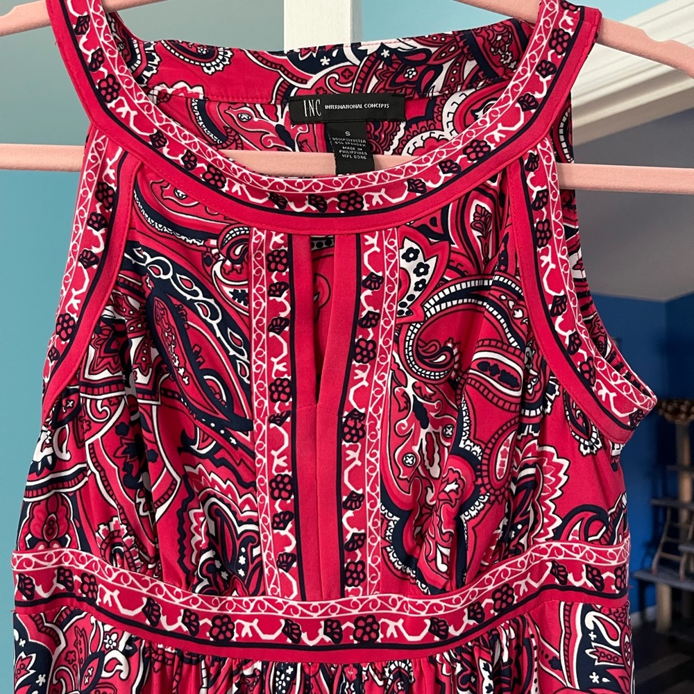 INC International Concepts Pink Paisley Dress - Picture 2 of 6